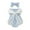 Sky Blue, variant on Toddler Girls Summer Sleeveless Flower Printed Lace Bowknot Romper Bodysuit With Headband Trendy Outwear