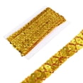 thumbnail image 1 of Uxcell 0.6 Inch x 7 Yards Sequins Trim Flat Sequin Paillette Ribbon Strip for Crafts, DIY Sewing Costume Gold Tone, 1 of 7