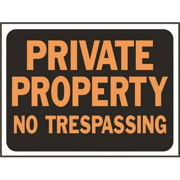 Hy-Ko Products 0111252 Private Property Plastic Sign, Case of 10