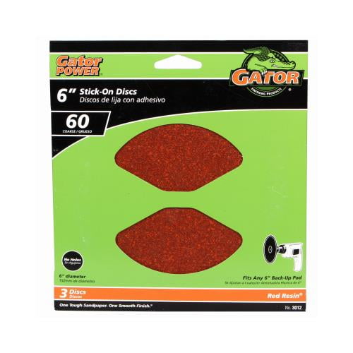 Gator 3012 Sanding Discs Aluminum Oxide 60 Grit 6 In 3 Pk Quantity 5 Walmart Com Walmart Com Gator 3012 Sanding Discs Aluminum Oxide 60 Grit 6 In 3 Pk Quantity 5 Walmart Com Walmart Com