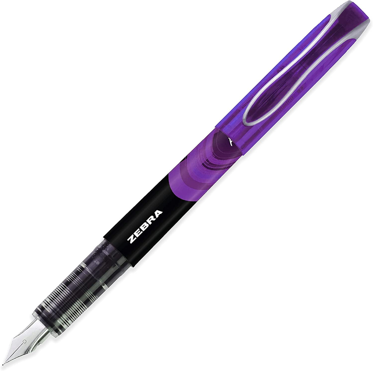 Zebra Fuente - Disposable Fountain Pen - Black, Green, Light Blue, Blue, Violet, Pink, Red Ink - 2 of Each - Pack of 14