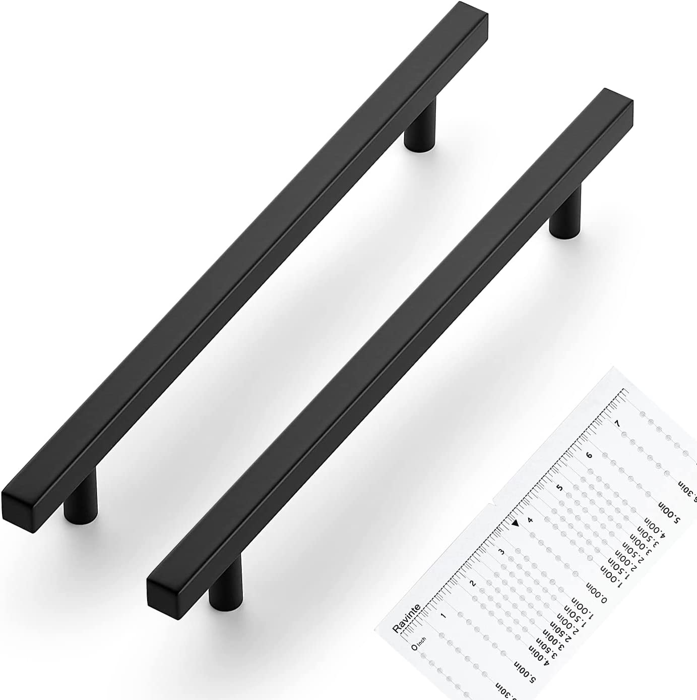 Zoizocp 5 Pack Matte Black Pulls 71/2 inch Black