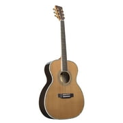 Zager Smaller "OM" Size ZAD80 Solid Cedar/Rosewood Acoustic Guitar - Natural Finish