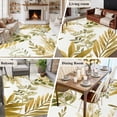 thumbnail image 5 of Brown Green Leaves Area Rugs 6'x9', Small Throw Rugs for Kitchen Dining room, Summer Botanical Farmhouse Watercolor Leaf Indoor Outdoor Rug Non-Slip Low Pile Carpet Runner Reversible Floor Mats, 5 of 8