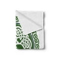 thumbnail image 2 of Celtic Soft Flannel Fleece Throw Blanket, Illustration of Celtic Tree of Life on a Green Circle with Frieze, Cozy Plush for Indoor and Outdoor Use, 50" x 60", Fern Green Dark Teal, by Ambesonne, 2 of 5