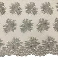 thumbnail image 2 of Gloriosa Bridal Lace Sequins Beaded Scallop Fabric for Dresses 52’’ BTY (Silver), 2 of 6