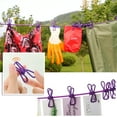 thumbnail image 4 of Miyuadkai Hangers Clearance Sales Portable Travel Clothesline with 12Pcs Clothespins Travel Gadgets for Outdoor and Indoor Use Purple, 4 of 6