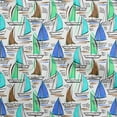 thumbnail image 1 of oneOone Cotton Jersey Aqua Blue Fabric Beach Boat Diy Clothing Quilting Fabric Print Fabric By Yard 58 Inch Wide, 1 of 4