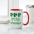 thumbnail image 4 of CafePress - Irish Grandma Plaid Clover - 15 oz Ceramic Large White Novelty Mug, 4 of 4
