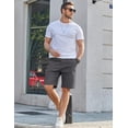 thumbnail image 2 of COOFANDY Mens Cotton Shorts Casual Classic Chino Stretch Drawstring Summer Shorts with Pockets, 2 of 6