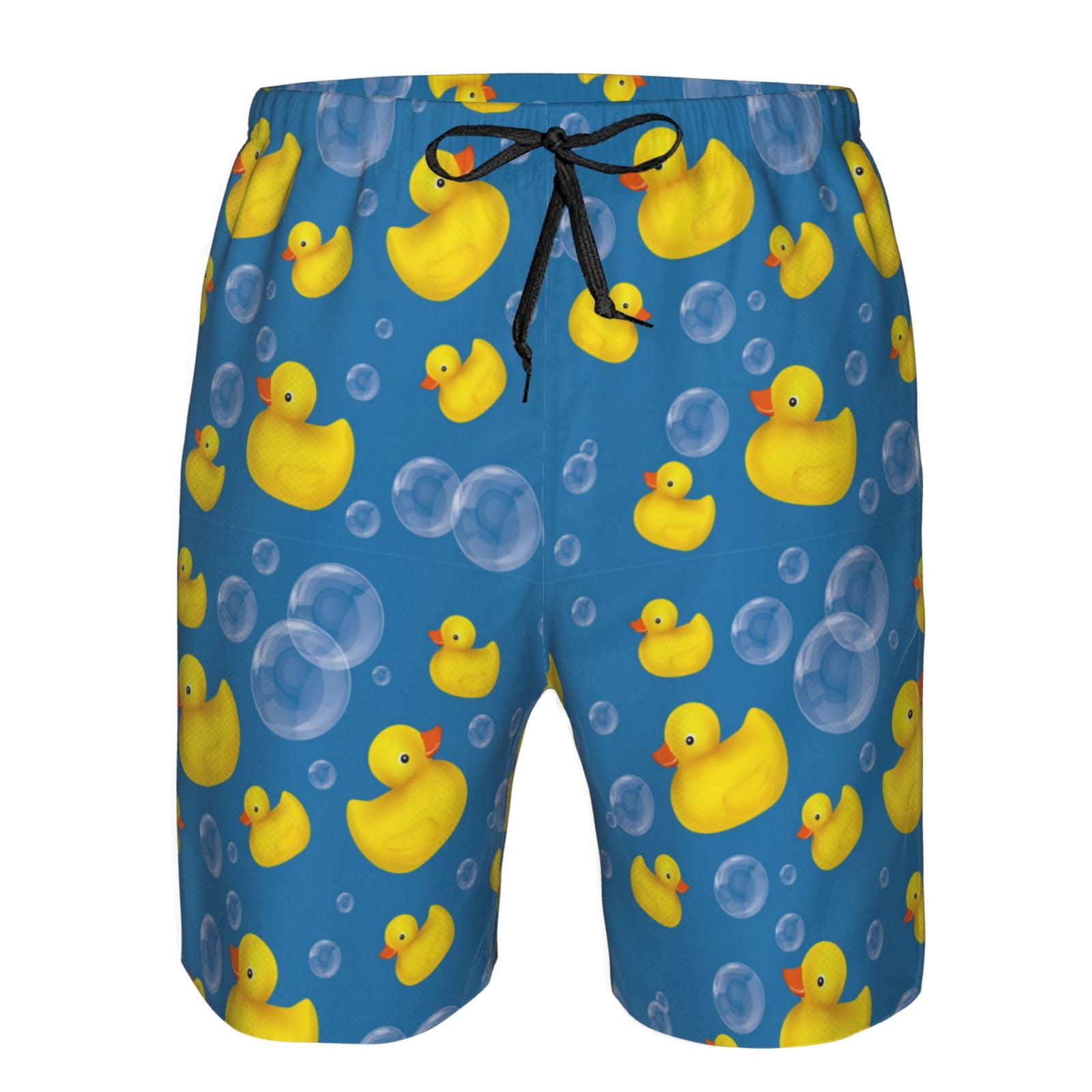 Vsdgher Rubber Duck Men's Beach Shorts, Surfing shorts, Swim trunks, Quick Dry Swim Trunks for Surfing Beach Fun -Small