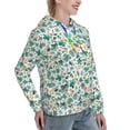 thumbnail image 6 of Kdxio Floral In Teal Print Womens Oversized Hoodies Sweatshirts Hooded Pullover Tops Sweaters Casual-Large, 6 of 7