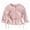 Pink, variant on Maqroz Girls Cardigan Sweaters Button Down Long Sleeve Jackets Round Neck Tops with Ruched Side Drawstrings Casual Fall School Outerwear for Kids