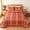 Orange Plaid, variant on Bleum Cade 3 Pieces Fall Pumpkin Queen Quilt Set ,Autumn Harvest Maple Leaves Bedding Set,Soft Lightweight Thanksgiving Decor Coverlet Set for Queen Bed,(Brown,90"x 90")