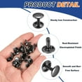 thumbnail image 3 of Uxcell Kit de Rivets en Cuir Double Capuchon 340, Tailles Mixtes Capuchon Rond Goujons Métalliques pour Réparation de Collier pour Animaux, Gunmetal, 3 of 7