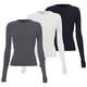 thumbnail image 2 of Gibobby Camisa&nbsp;Moda Camisa De Manga Larga De 3 Piezas Para Mujer Versión Corta Básica De La Parte Superior Para Salir Capa De Ropa Interior De Otoño Versión Slim Fit De La Parte（Gris， M), 2 of 4