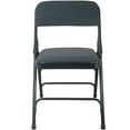 thumbnail image 6 of Emma + Oliver 4-pack Black Padded Metal Folding Chair - Black 1-in Fabric Seat, 6 of 8