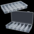 thumbnail image 1 of clear visible plastic storage box cosmetic tools storage box makeup tools fishing tackle accessory box organizer jewelry screws hardware accessories organizer box (2Pack), 1 of 1
