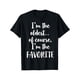 thumbnail image 2 of Camiseta de algodón para hombre, cuello redondo, para todas las estaciones, con estampado "Soy el mayor... ¡Claro que soy el favorito!", 100 % algodón, corte regular, ligeramente elástica, estilo depo, 2 of 7