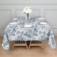 thumbnail image 3 of Pioneer Flower Floral Print Pattern Square Tablecloth,Waterproof Square Table Cover,Wipeable Spillproof Washable Table Cover for Home Kitchen Party Decor 42"X42"(107x107cm), 3 of 6
