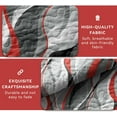 thumbnail image 7 of Classic Line Pattern Bedding Quilt King Size Modern Grey Red and Black Stripe Quilt with 2 Shams, Gray and Red Comforter Sets Lightweight Breathable Bedspreads , 96''x106'', 7 of 7