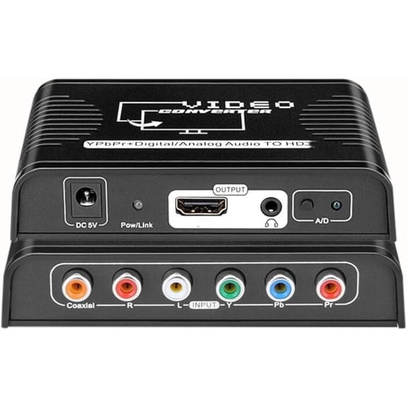 1080P Ypbpr to HDMI Video Audio Converter Adapter 5 RCA Ypbpr Component to HDMI Connector Converter for PS2 DVD Wii Xbox HDTV