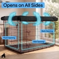 thumbnail image 5 of GORILLA GRIP Dog Crate Cover, Fits 36" Indoor Kennel Cage, Breathable Mesh Windows, Black, 5 of 10