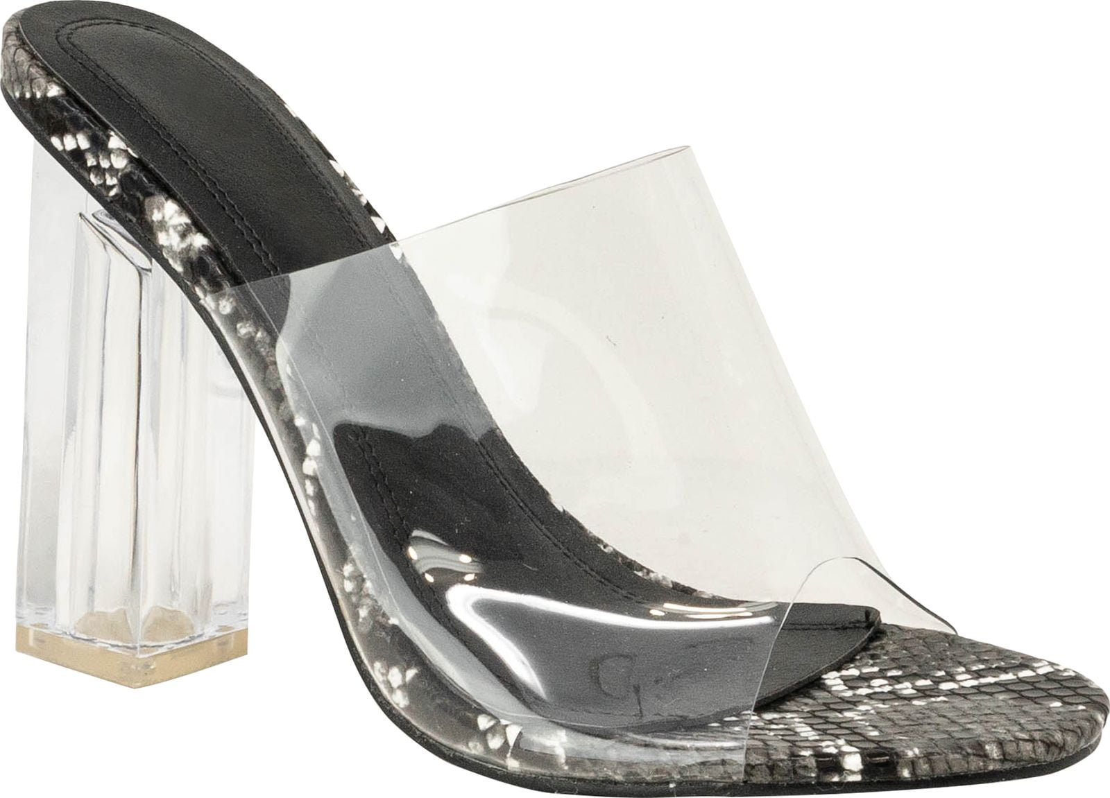 clear translucent heels