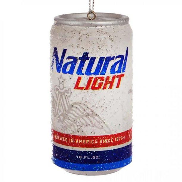 Natural Light 49872 Natural Light Beer Can Holiday Ornament Walmart