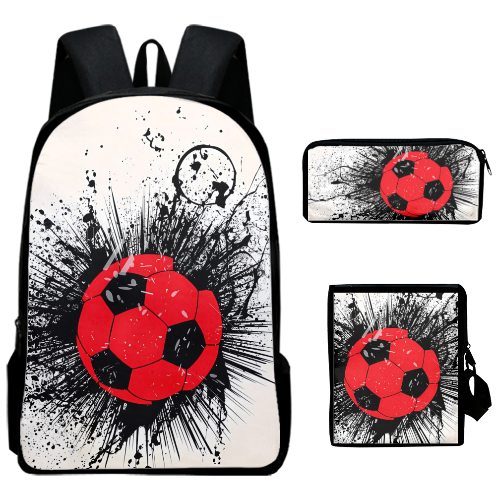 3 Packs Schoolbag Bag Set Football School Bags for Girls 710 Cute Backpack Schoolbag Satchel