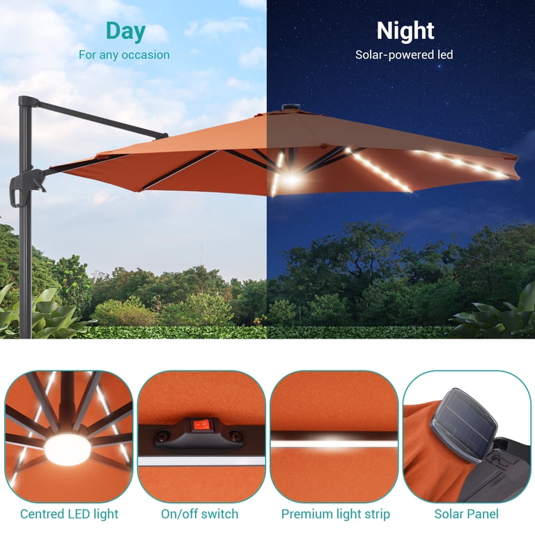 clrarance patio umbrella under 20 10Ft Patio Umbrella, Outdoor Table Umbrella With Push Button Tilt And Crank, Uv Protection Waterproof Market Sun Umbrella With 8 Sturdy Ribs For