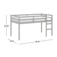 thumbnail image 3 of HH2Home Campbell Wood Twin Junior Loft Bunk Bed, Gray, 3 of 11