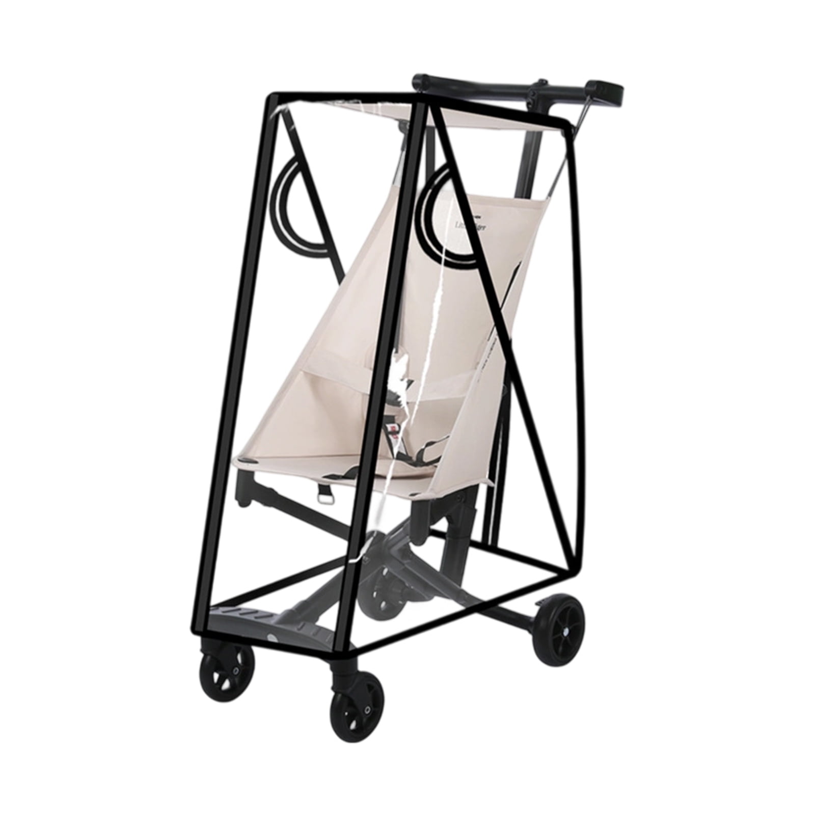 Comfortable Carriage Weather Cover Waterproof Rain Shielding With Ventilation Openings Clear Raincover For Extended Use
