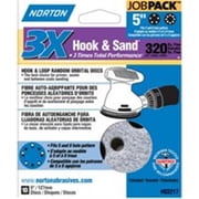 5 Norton 03217 ProSand Multi-Hole Hook & Sand Center Hole Vacuum Discs, 320-Grit, Medium, 10-Pack