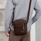 thumbnail image 1 of Mochila de Hombro Multicapa para Hombre, Bolso Cruzado de Viaje de Negocios, Bolso de Mano de Gran Capacidad, Piel Sintética, Correa Ajustable, Color Café/Marrón, 1 of 6