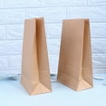 thumbnail image 3 of Lindbes 100 Pcs Sacs en Papier pour Collations Emballage à Emporter Fond Carré, 3 of 8