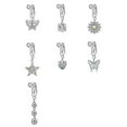 thumbnail image 4 of Stylish Zirconia No Piercing Belly Button Clip Easy to Wear Navel Rings Adjustable Comfortable Coppers Body Jewelry, 4 of 6