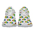 thumbnail image 3 of Unisex Fashion Rainbow Shoes, LGBT Sneakers for Men Women, Lightweight Breathable Running Walking Shoes White Size 13, 3 of 7