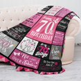 thumbnail image 2 of LHSHID 70th Birthday Gifts for Women BlanketGifts for 70 Year Old Woman70th Birthday Decorations70th Birthday GiftsBirthday Gifts for WomenHerSisterSoft Cozy Throw Blanket 50"x60", 2 of 7