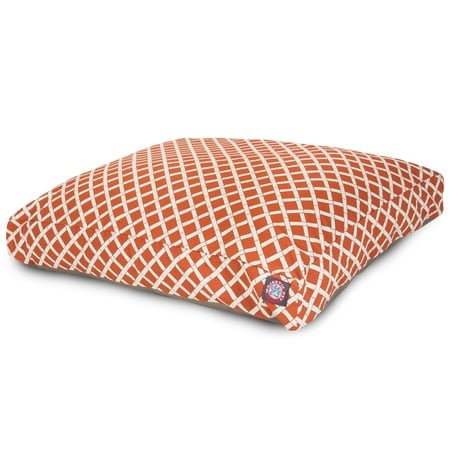 UPC: 0788995504016 | Majestic Pet Bamboo Rectangle Dog Bed Treated Polyester Removable Cover Burnt Orange Extra Large 50  x 42  x 5