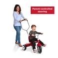 thumbnail image 3 of Radio Flyer Deluxe Steer & Stroll Ride-On Trike, Tricycle For Toddlers Age 2-5, Toddler Bike, Red, 3 of 5