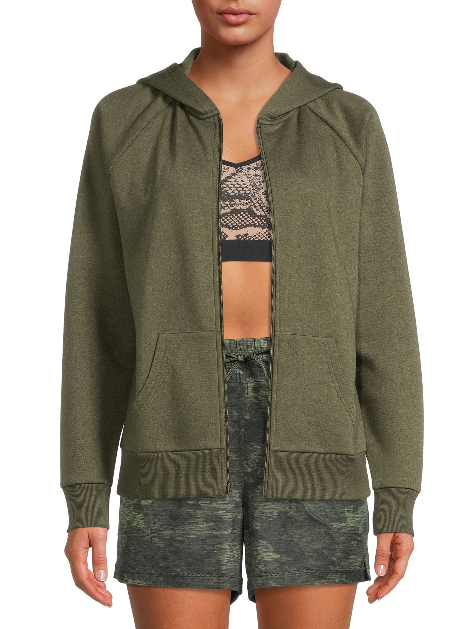 Athletic Works Women’s Full Zip Fleece Hooded Jacket