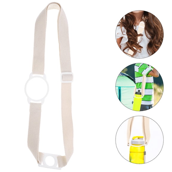 CRILSTYLEO Beige Adjustable Water Bottle Strap Durable Portable Outdoor Bottle Carrier for Hiking