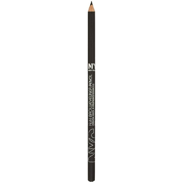 New York Color Kohl Brow/Eye Liner Pencil, Jet Black [921] 0.04 oz (Pack of 6)