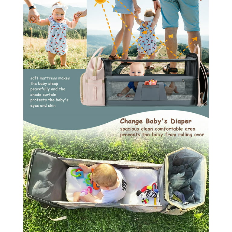 Baby Diaper Hanging Bag With 4 PE Board 2 Hook Cloud Pattern Baby