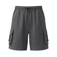 thumbnail image 5 of VBVC Women's Adjustable Elastic Waist Cargo Shorts , Summer Hiking Athletic Shorts For Women , Ladies' Knee Length Bermuda Shorts with Multi Pockets,Gray,S-3XL, 5 of 7
