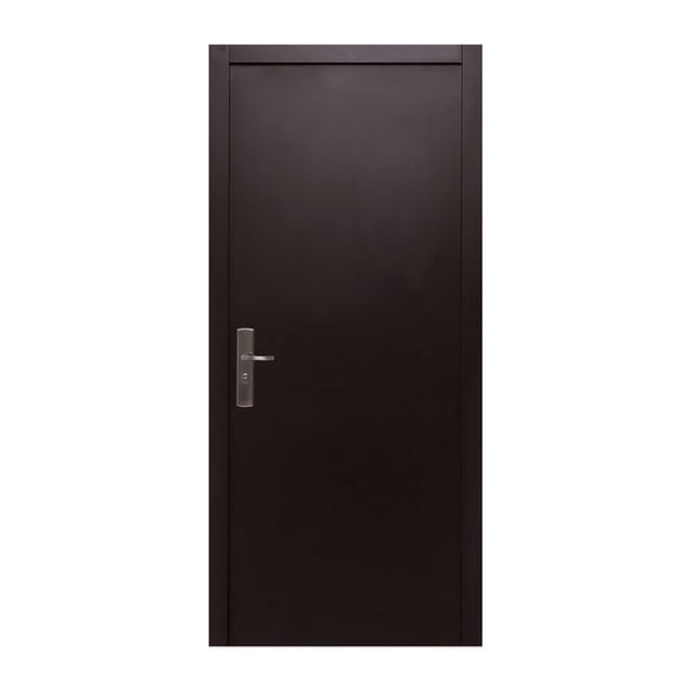 Puerta Seguridad Xe Simplex Apertura Izquierda De Acero Color Chocolate