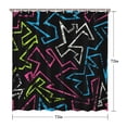 thumbnail image 5 of Minimalist Fashion Shower Curtain with Stylish Chic Modern Retro Vintage Geometric Abstract Design, Waterproof Fabric Bathroom Shower Curtain with Hooks, Machine Washable, Artistic Tie Dye, 5 of 5