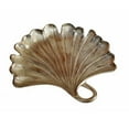 thumbnail image 4 of Keva 12 Inch Decorative Bowl, Textured Leaf Design, Aluminum, Modern, Gold - Saltoro Sherpi, 4 of 5