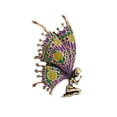 thumbnail image 1 of Broche para mujer, ramillete, elegantes Vintage esmaltadas, accesorios coloridos, insignia de broche para ropa, bolsos de vestir, , púrpura Yinane Broche, 1 of 7